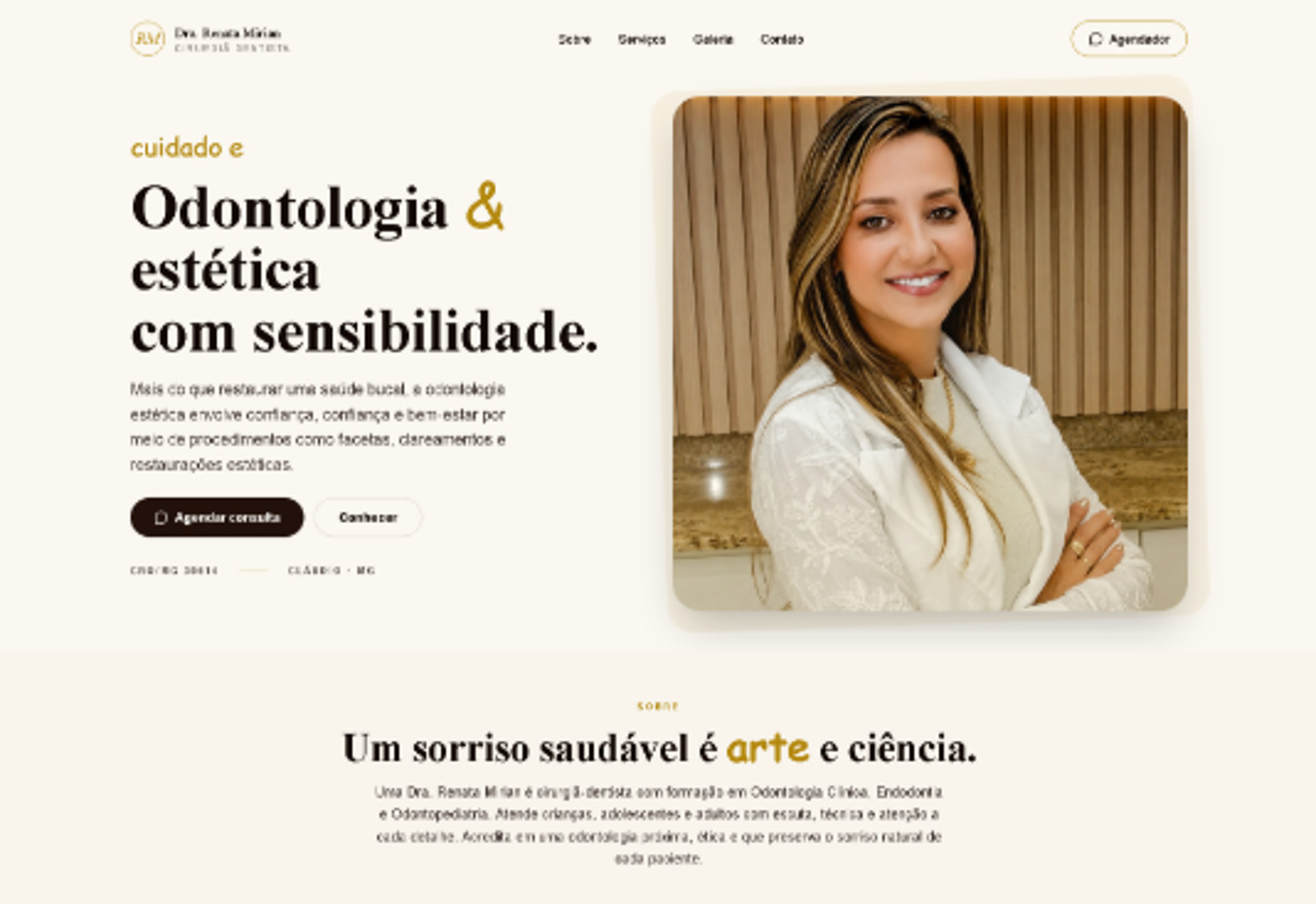 Página do projeto Dra. Renata Mirian